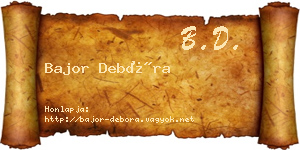 Bajor Debóra névjegykártya